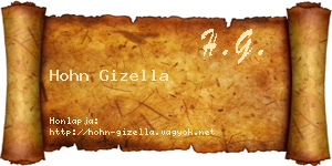 Hohn Gizella névjegykártya