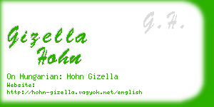 gizella hohn business card